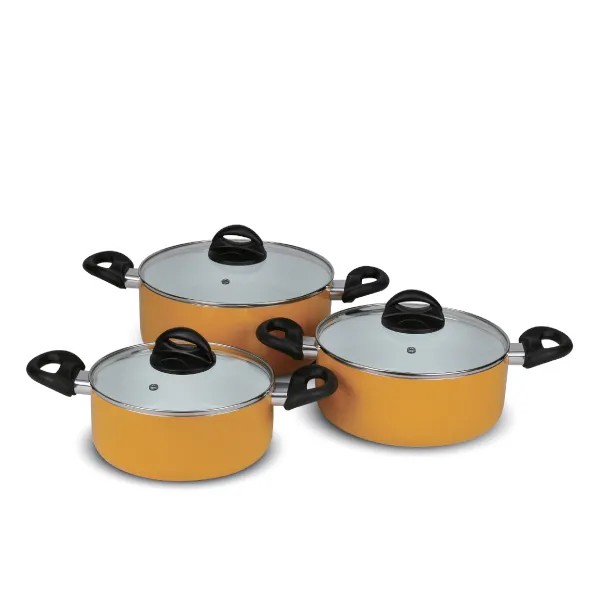 Yellow Coated Saucepan