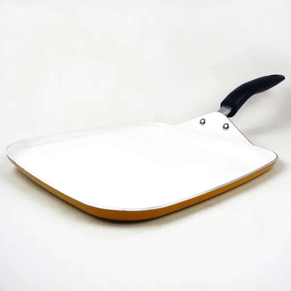 Wide Rim Ceramic Coating Grill Pan